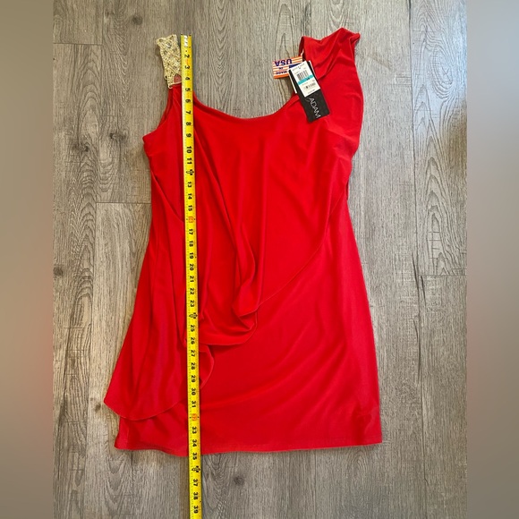 NEW Betsy & Adam Red Cocktail Dress, size 16 - Picture 8 of 9